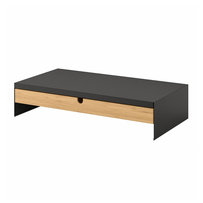 ELLOVEN Monitor stand with drawer, anthracite, 80485102