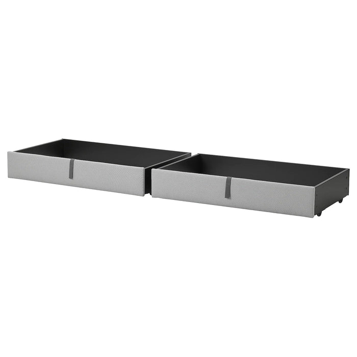 GLADSTAD Upholstered bed storage box, Kabusa light grey, 200 cm, 80498425