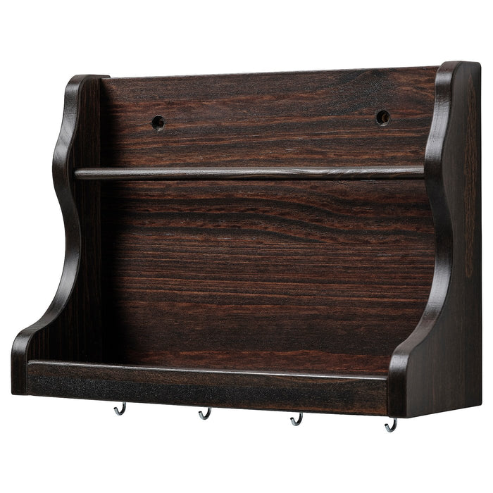 LEVLA Wall organiser, dark brown 28x9x21 cm, 80503969