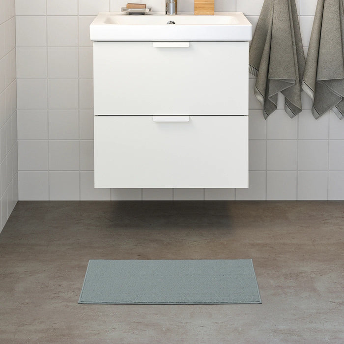 FINTSEN Bath mat, grey, 40x60 cm, 80509787