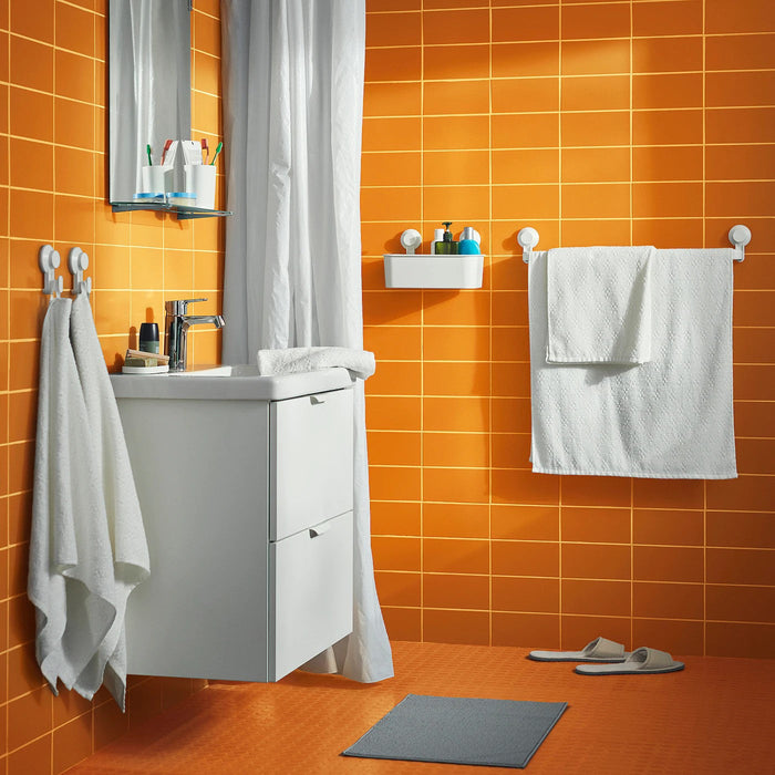 FINTSEN Bath mat, grey, 40x60 cm, 80509787