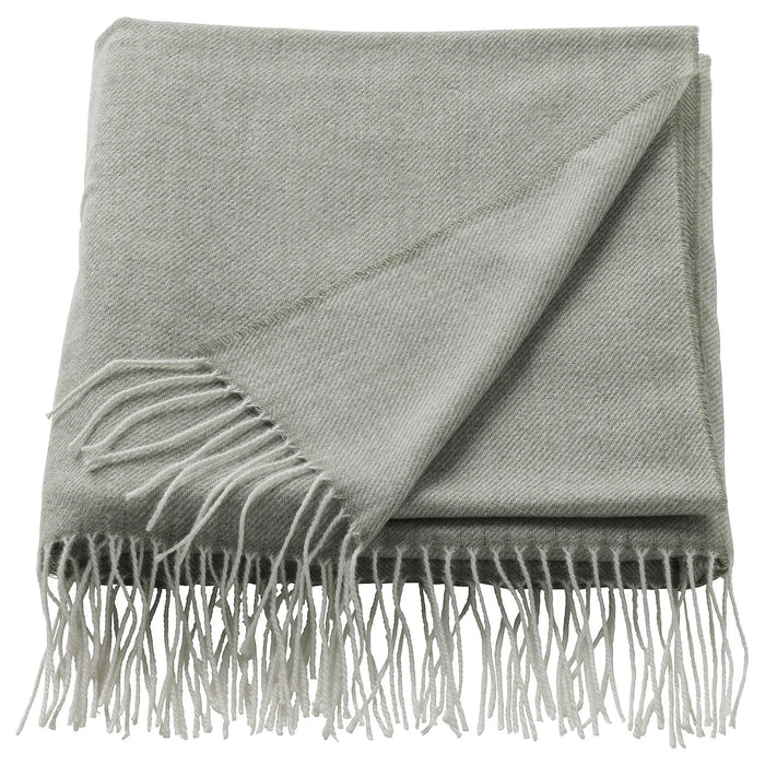 HOLMVI Throw, light grey-green, 120x160 cm, 80513614