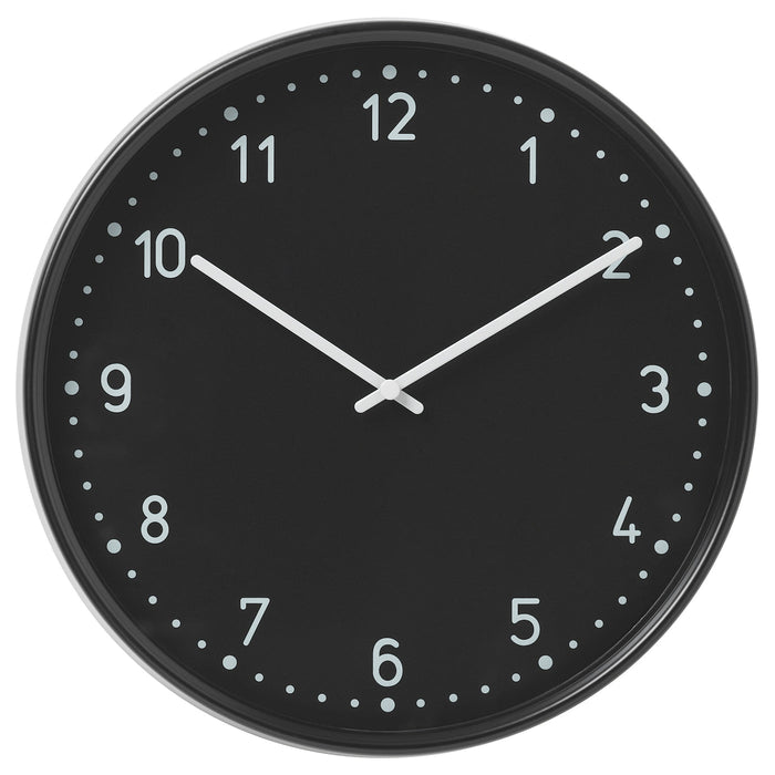 BONDIS Wall clock, low-voltage/black, 38 cm, 80540448