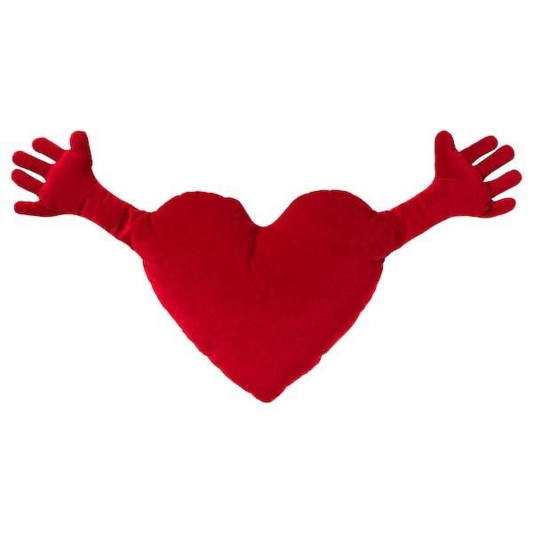 FAMNIG HJARTA Cushion, red 40x101 cm, 90136155