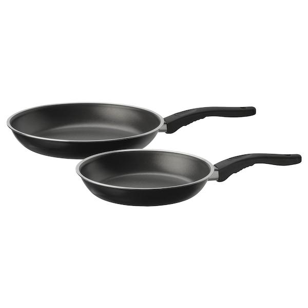 KAVALKAD frying pan, set of 2, black, 90165973