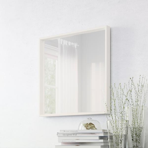 NISSEDAL Mirror, white 65x65 cm, 90320318