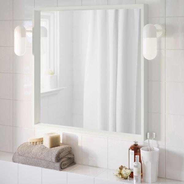 NISSEDAL Mirror, white 65x65 cm, 90320318