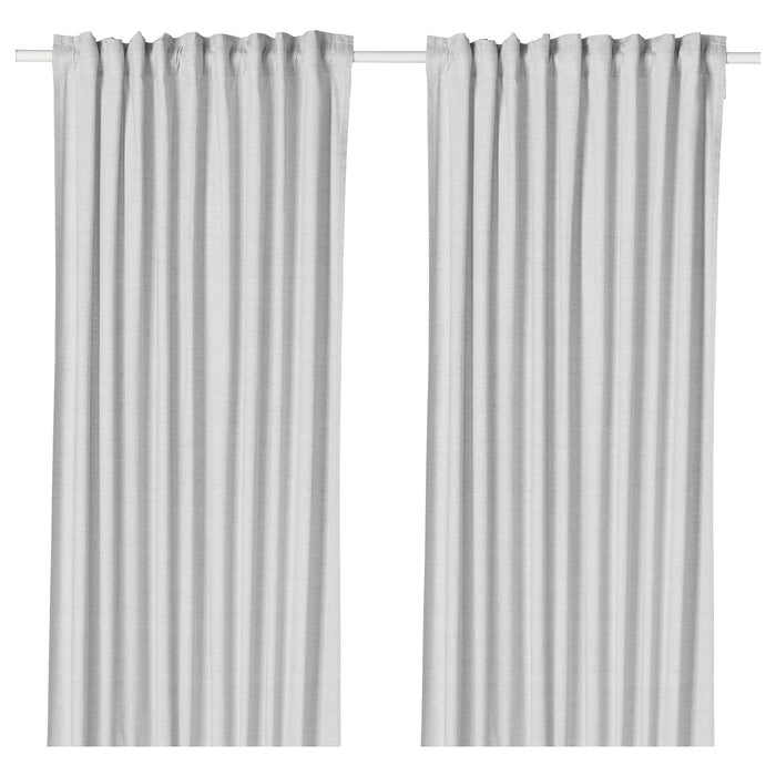 HANNALILL Curtains, 1 pair, grey 145x250 cm, 90417320