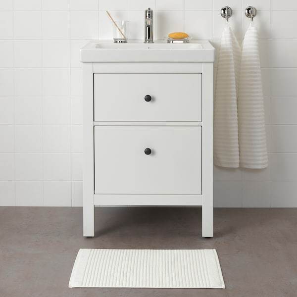 ALSTERN Bath mat, white 40x60 cm, 90439322