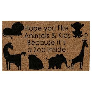 BORGLUM door mat, natural/black, 40x70 cm, 90481815