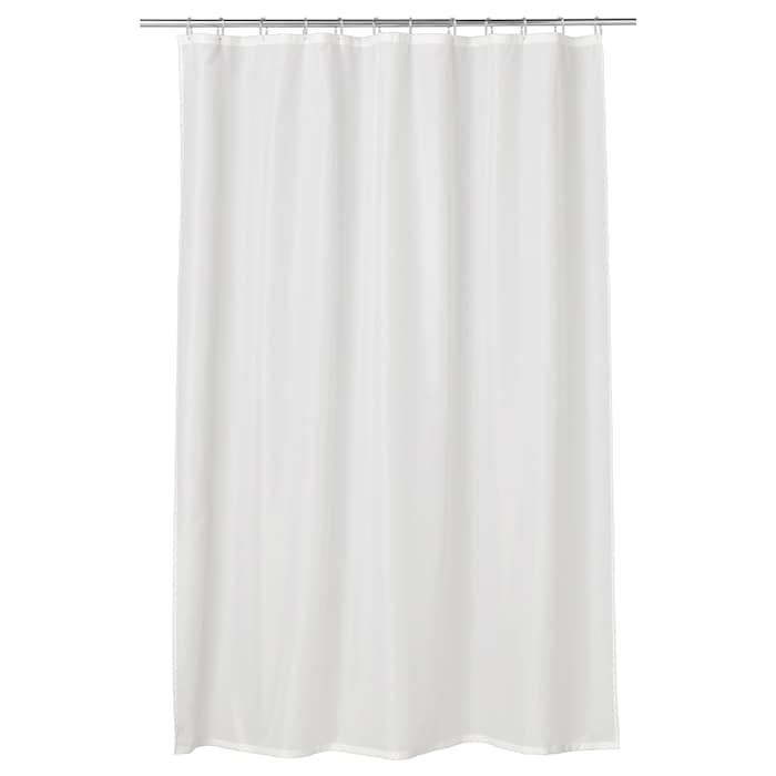 VANNEAN shower curtain, white, 180x200 cm, 90484814