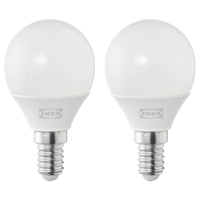 SOLHETTA LED bulb E14 250 lumen, globe opal white, 90498726