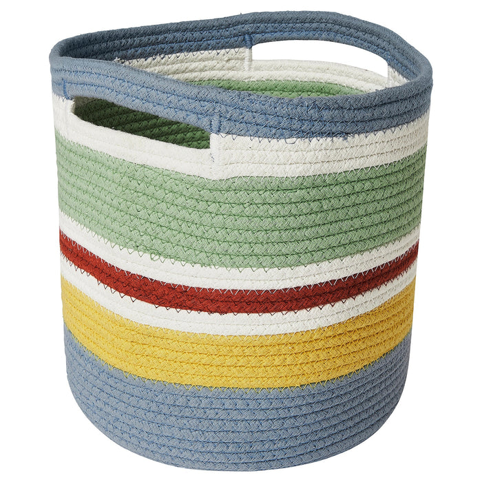 STRANDSKATA Storage bag, braided/multicolour, 20 cm, 90529558