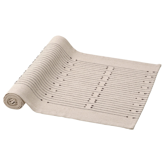 VARARV Table-runner, dark grey/natural, 35x150 cm, 90545855