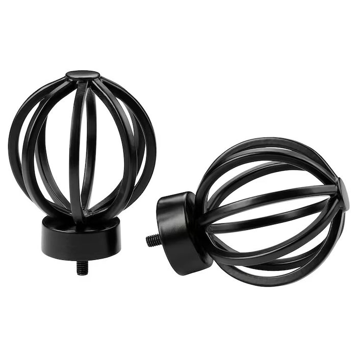 TALLBARSMAL Finials, 1 pair, black, 90552488