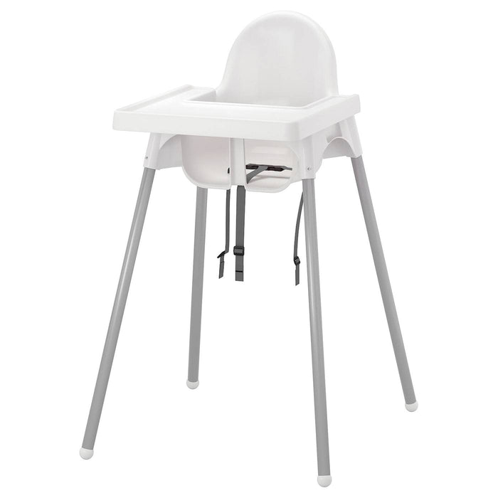 ANTILOP Highchair with tray, white, 99067497