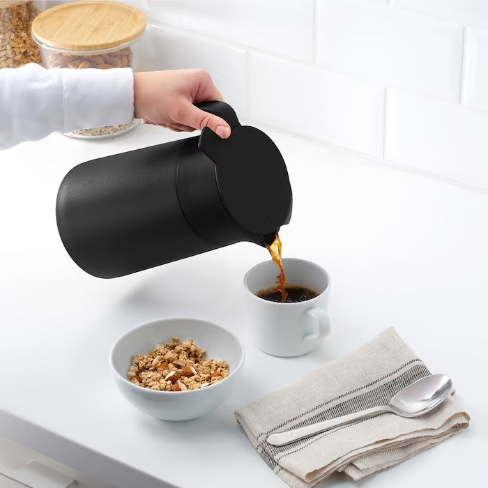 UNDERLATTA vacuum flask, black, 1.2 l, 50360231