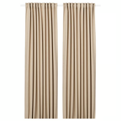 Room darkening curtains
