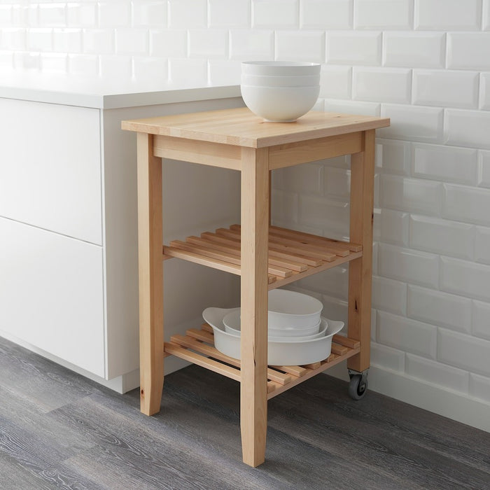 BEKVAM Kitchen trolley, birch, 58x50 cm, 10240349