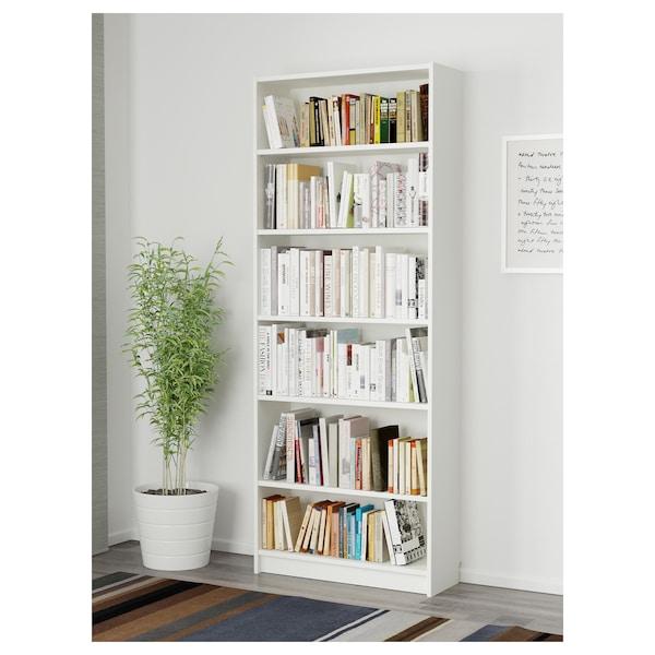 BILLY Bookcase, white, 80x28x202cm