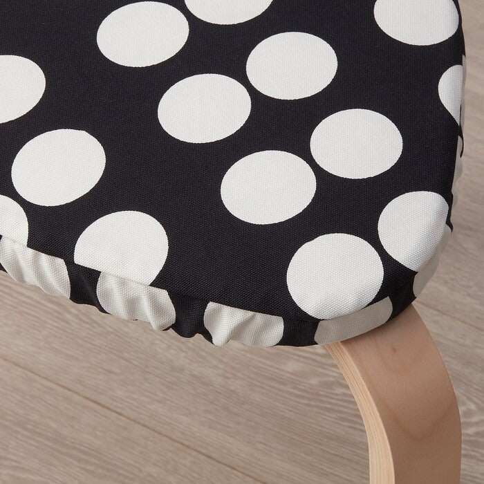 KYRRE stool cover, black/white