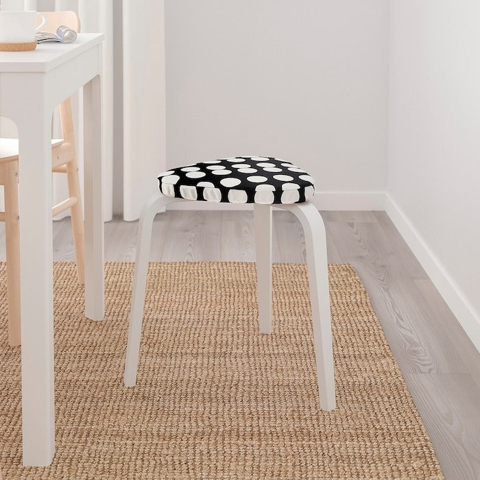 KYRRE stool cover, black/white