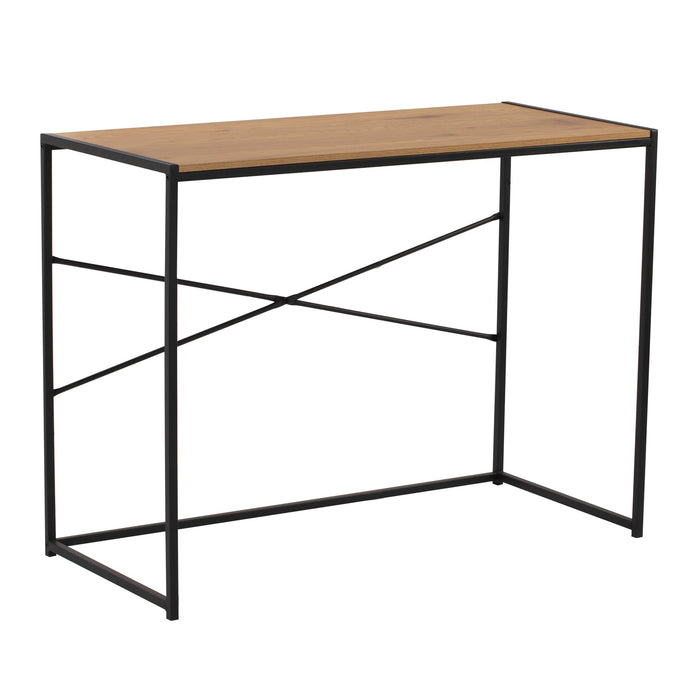 BRADFORD Working desk, black/brown, 100x45x75 cm, 123009