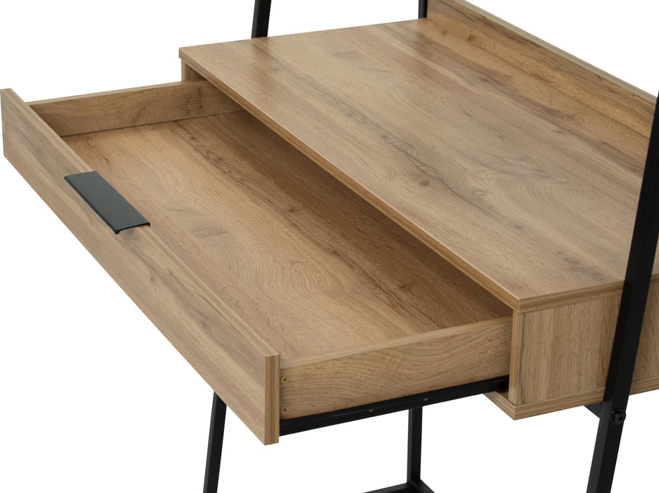 WALDO Working Desk, black/oak, 96.5x40.5x189.5 cm, 123035