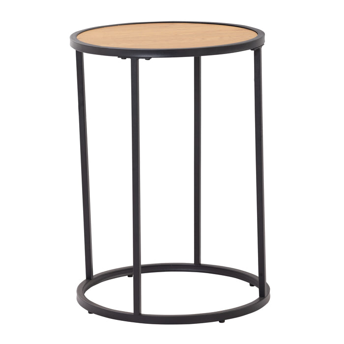 BRADFORD Side table, oak/black, 40cm, 131065