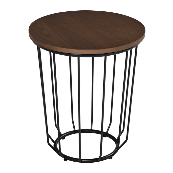 FLUX Side table, round, black/cocoa, 45 cm, 131100