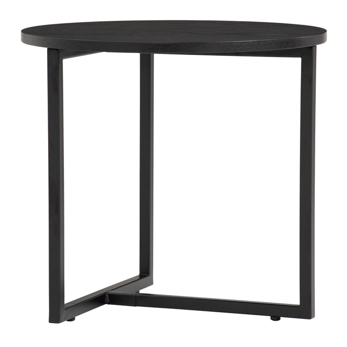 TURNER Side table, round, black/ash veneer, 46cm, 131110