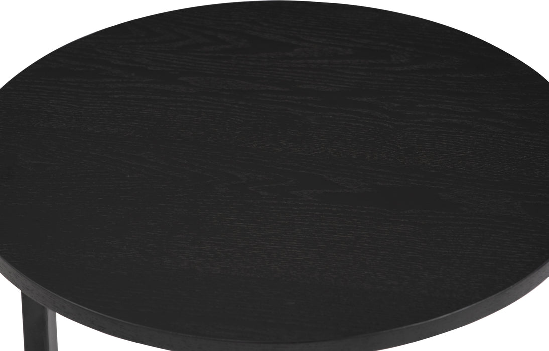 TURNER Side table, round, black/ash veneer, 46cm, 131110