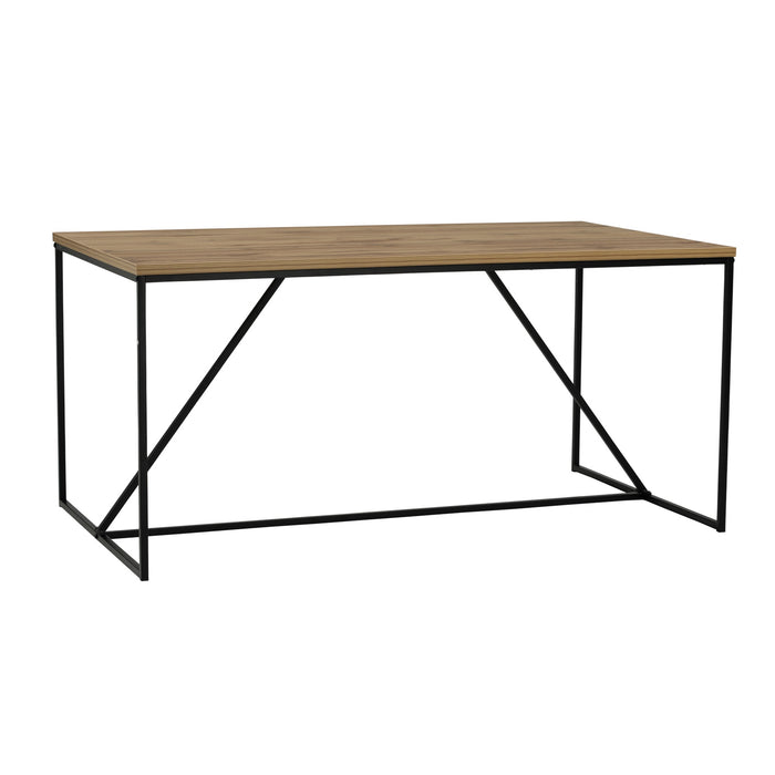 WALDO Dining table, black/oak, 160x90x76 cm, 145137