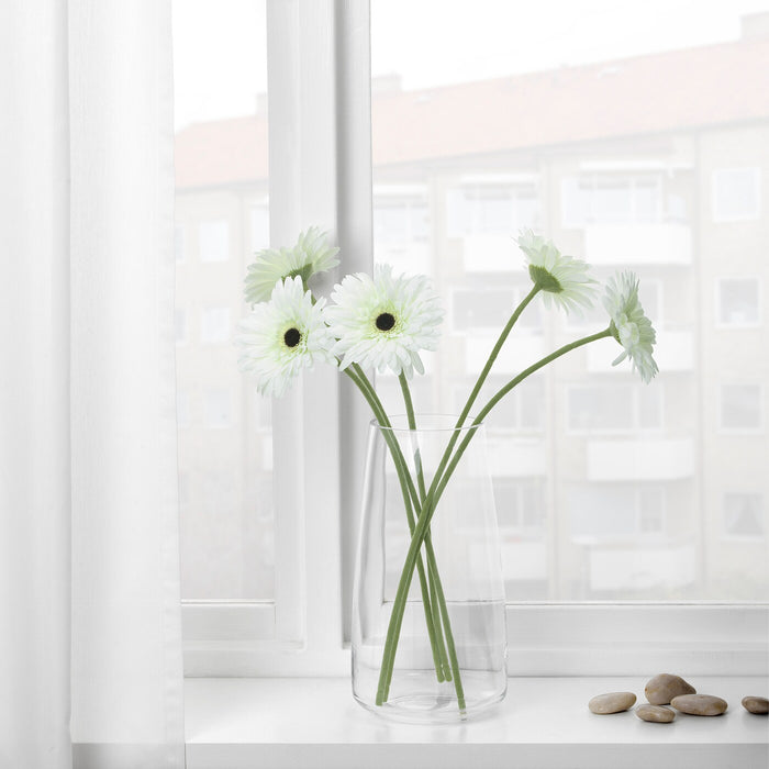 SMYCKA artificial flower, Gerbera/white, 50 cm