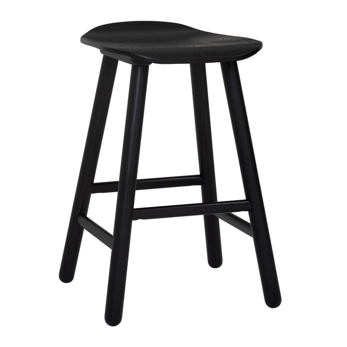 HETTY Counter Stool, Black ash veneer, 60 cm, 24092677