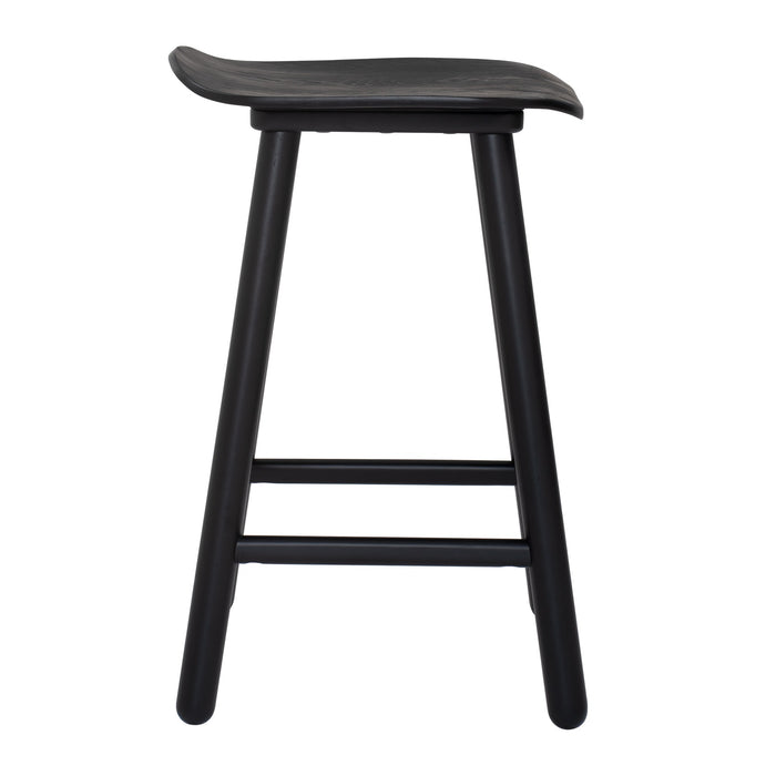 HETTY Counter Stool, Black ash veneer, 60 cm, 24092677