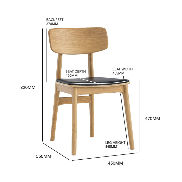 TACY Dining chair, white-wash, 46x54x82 cm, 241434
