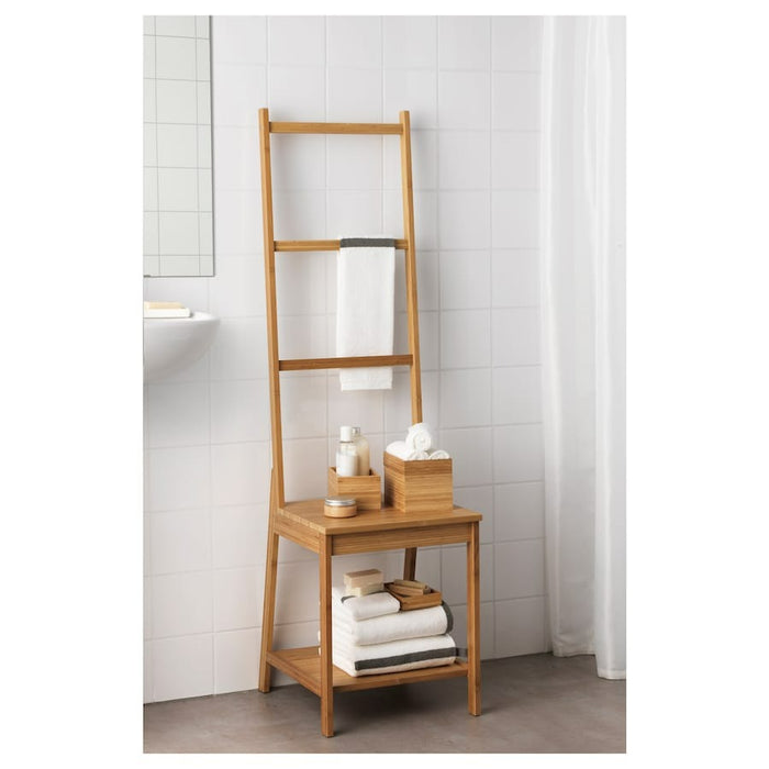 RAGRUND Towel rack chair, bamboo