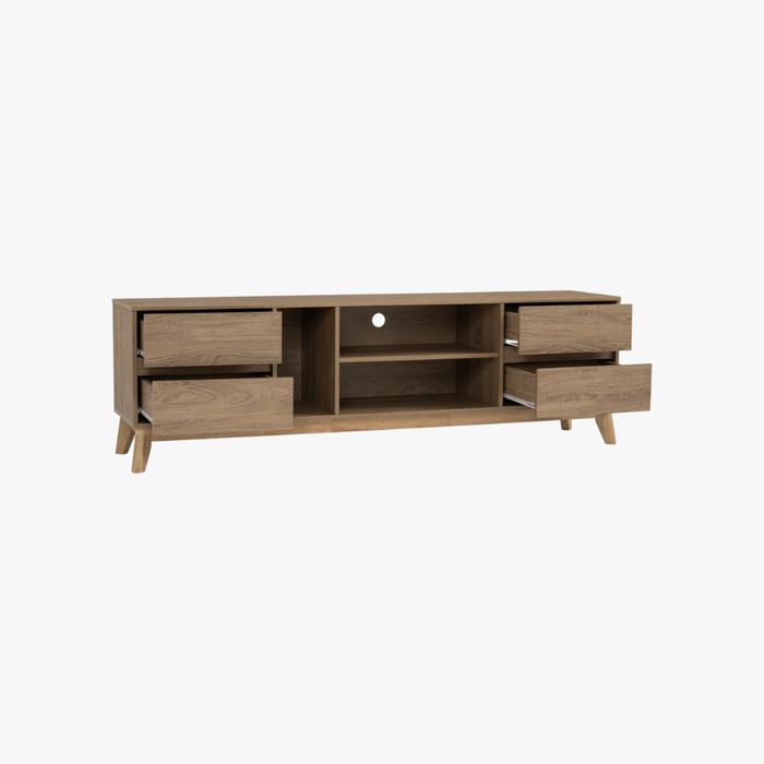 HIRADO TV bench, natural/oak, 180x40x55 cm, 336065