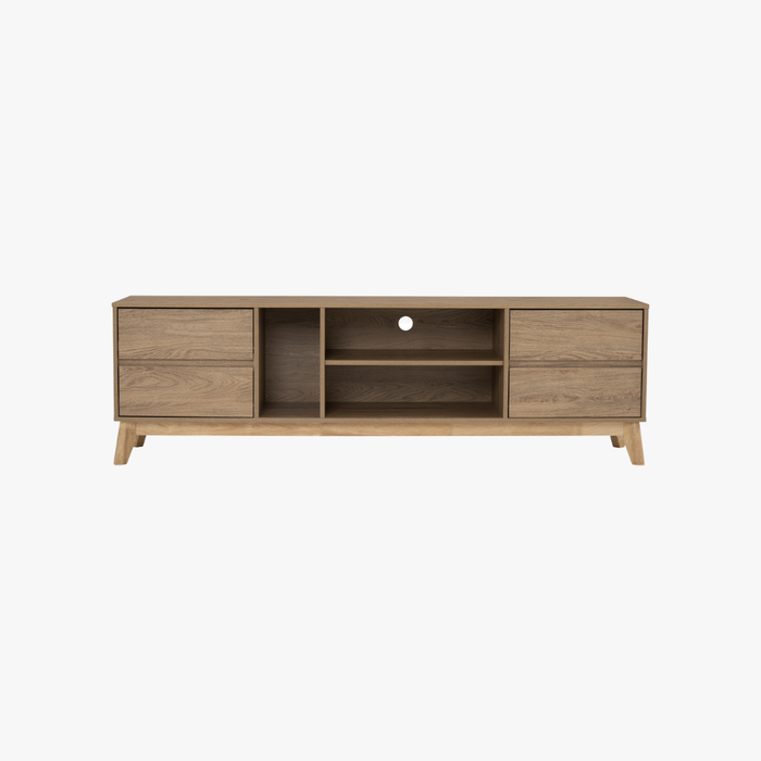 HIRADO TV bench, natural/oak, 180x40x55 cm, 336065