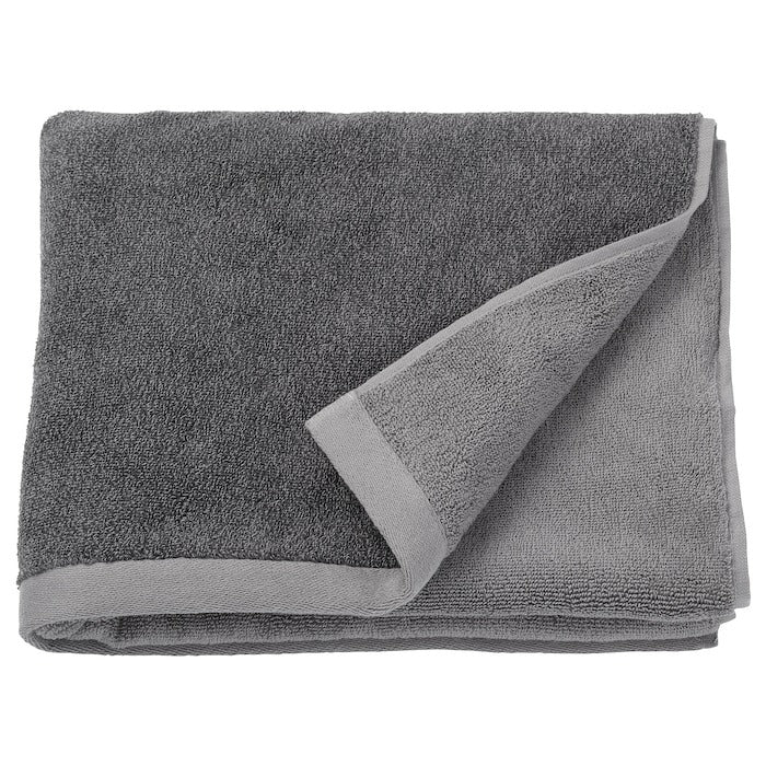 HIMLEAN Bath towel, dark grey/mélange, 70x140 cm