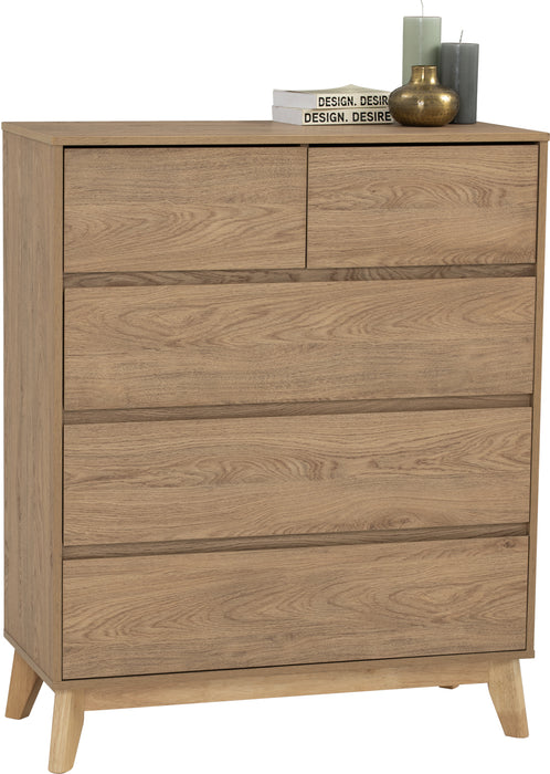 HIRADO Tall Sideboard, natural, 90x40x110 cm, 343042