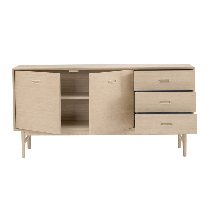 HAYTON Sideboard, White Oak, 160x45x80 cm, 345052