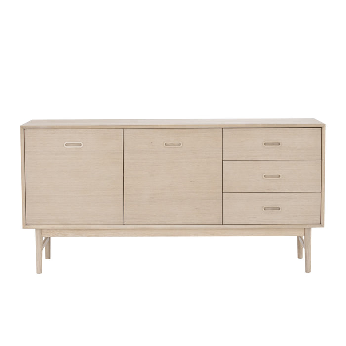 HAYTON Sideboard, White Oak, 160x45x80 cm, 345052