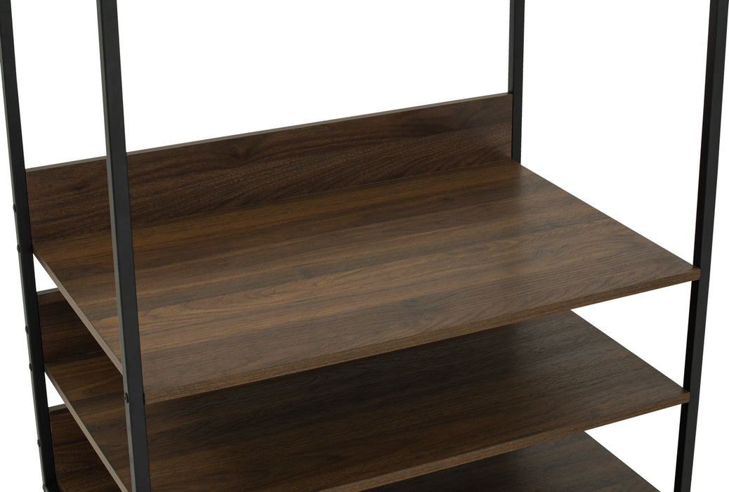 CAPRI Open Wardrobe, black/walnut, 83.8x53x180 cm, 302025