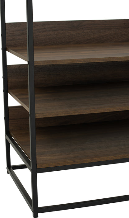 CAPRI Open Wardrobe, black/walnut, 83.8x53x180 cm, 302025