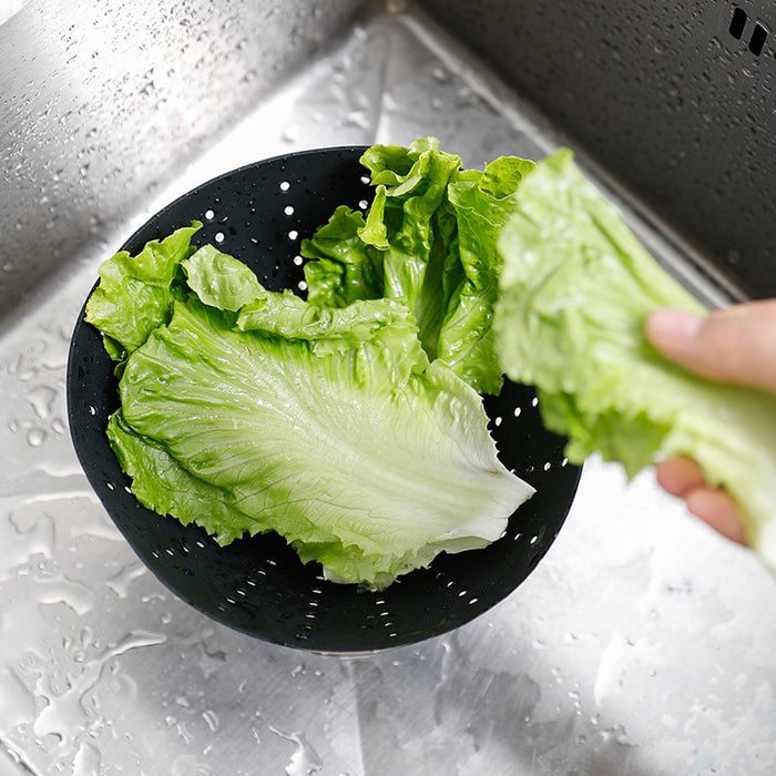 Silicone Bowl Colander, Black, 18*7.5Cm 4589767196370