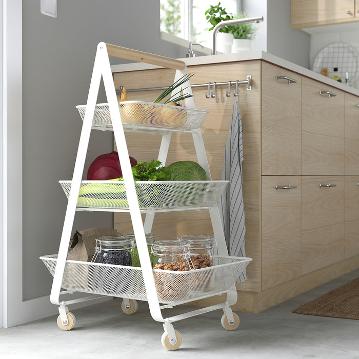 RISATORP trolley, white, 57x39x86 cm