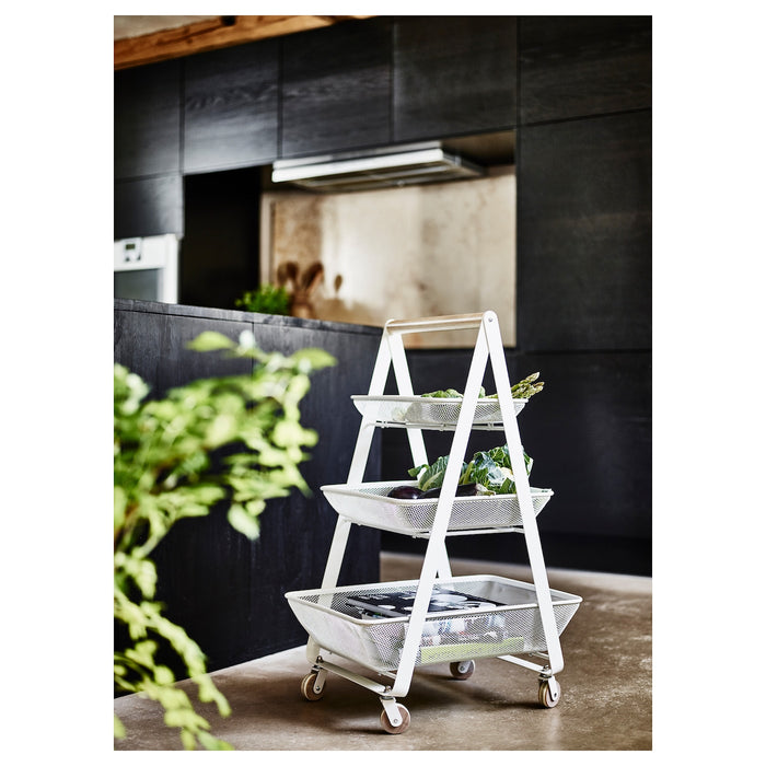 RISATORP trolley, white, 57x39x86 cm