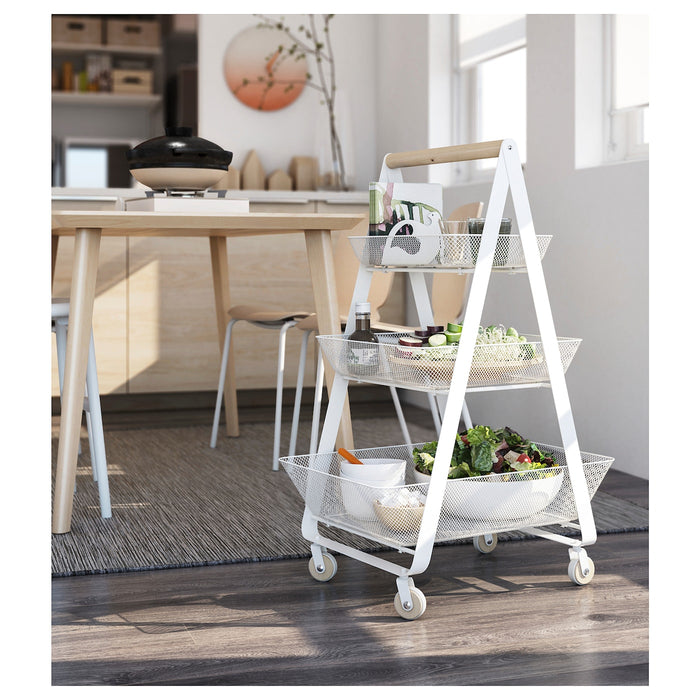 RISATORP trolley, white, 57x39x86 cm